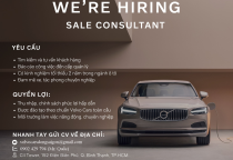 VOLVO CAR ĐÔNG SAIGON TUYỂN DỤNG: TƯ VẤN BÁN HÀNG Ô TÔ CAO CẤP