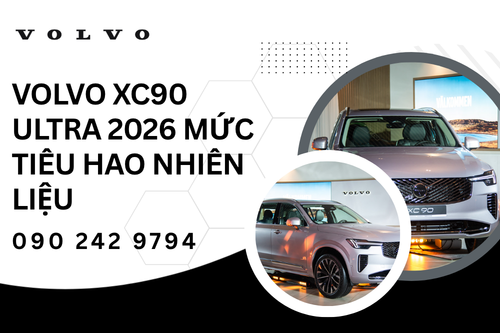 Volvo XC90 Ultra 2026 mức tiêu hao nhiên liệu